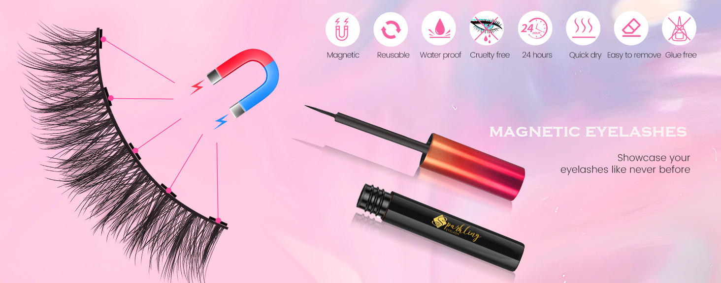 Dapatkan Tampilan Glam Sempurna dengan Kit Bulu Mata Magnetik 3D Pingdu Sparkling Eyelash®
