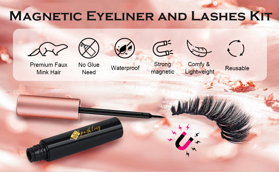 Rangkullah diri cantik Anda dengan Bulu Mata Cerpelai Palsu 5D dan Bulu Mata Magnetik dengan Eyeliner