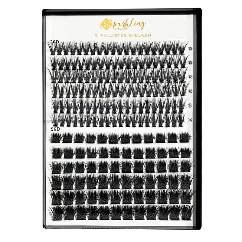 Kit Ekstensi Bulu Mata DIY 20D 56D dengan Pengikat dan Penghilang Bulu Mata