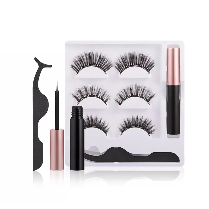 3 Pasang Kit Bulu Mata Magnetik Dengan Magic Liner