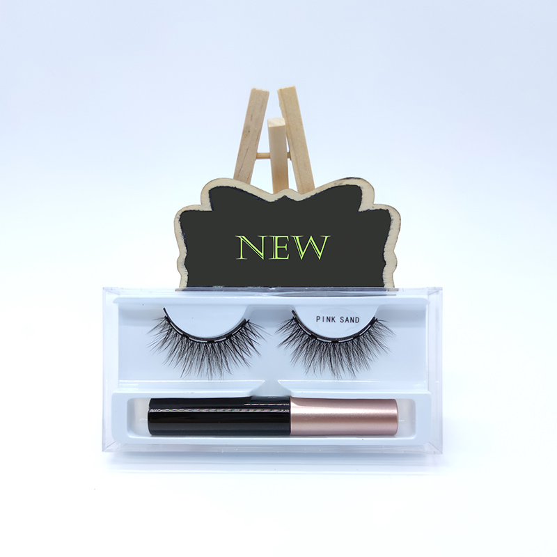 3D Faux Mink 1 Pasang Magnetic Eyelash Eyeliner Kit