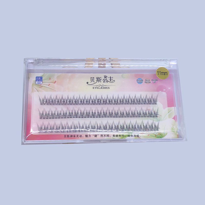 Ekstensi Bulu Mata DIY Individu Fishtail Cluster Lashes 10mm