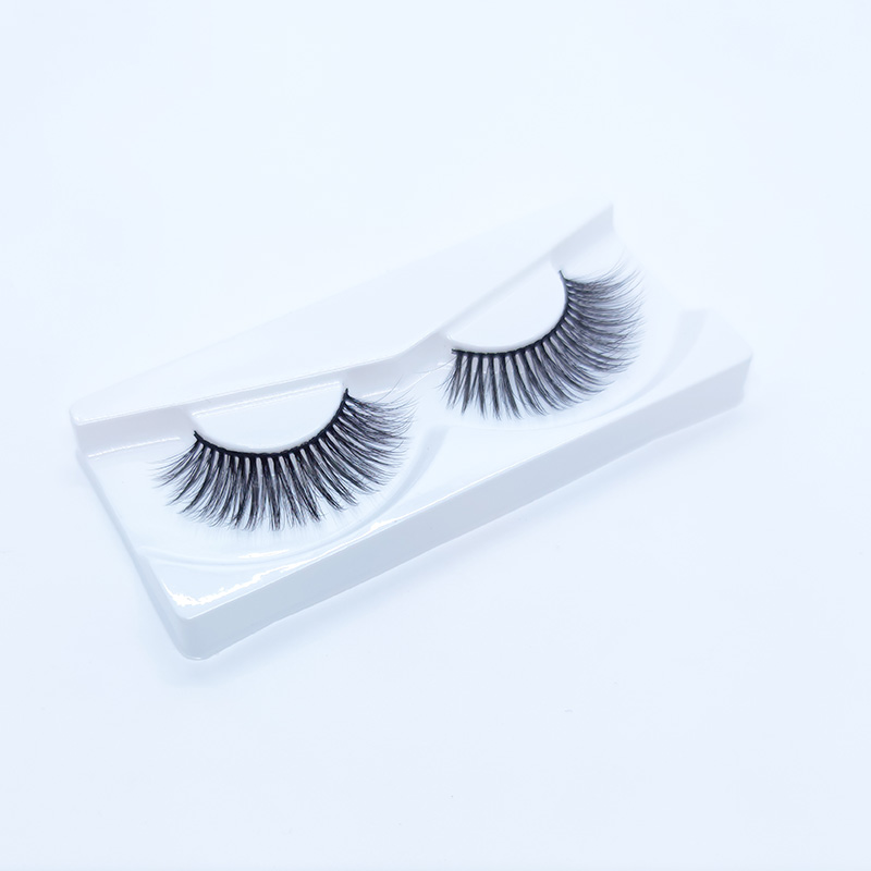 5D False Mink Lashes Bulu mata sutra Lembut Tampilan Alami Dramatis 1 Pasang