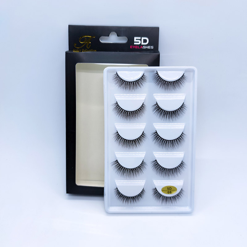 Bulu Mata Palsu Volume Panjang Tebal Dramatis Crisscross Wispy Lashes 5 Pasang