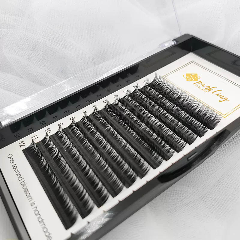 Ekstensi Bulu Mata D Curl 15-20mm Mixed Tray Silk Classic Lash Individual Eyelash Extensions