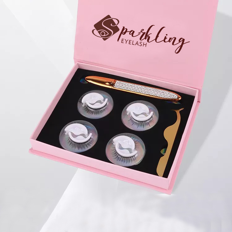 Grosir Silk Faux Mink Self-adhesive Eyelashes Vendor Russian Strip Eyelash